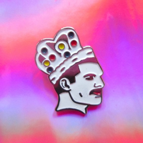 Freddie mercury pin queen band rockstar enamel - Picture 1 of 4